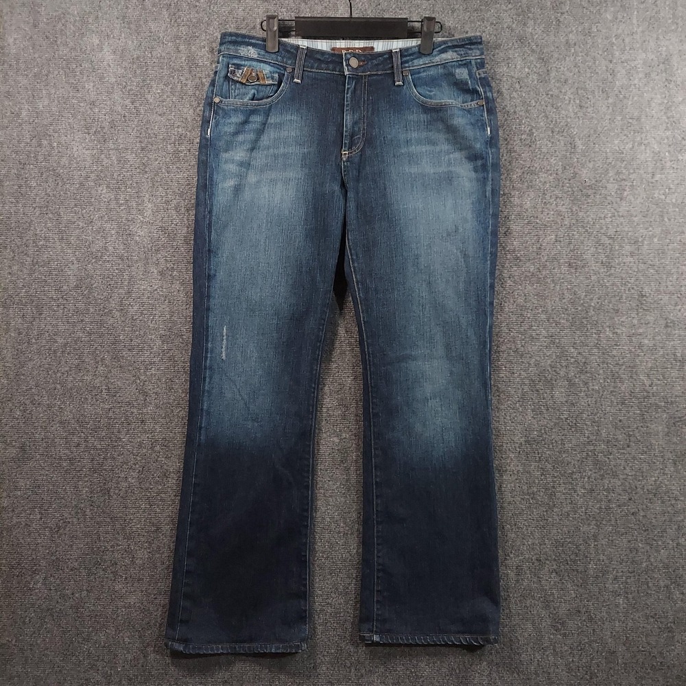 Paige PPD Fairfax Boot Cut Jeans Mens Fits 34x30 Blue Medium Wash Stretch Denim